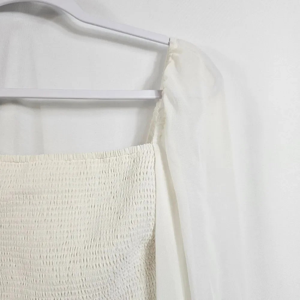 Aritzia Wilfred Tempest Blouse in White - Size M
